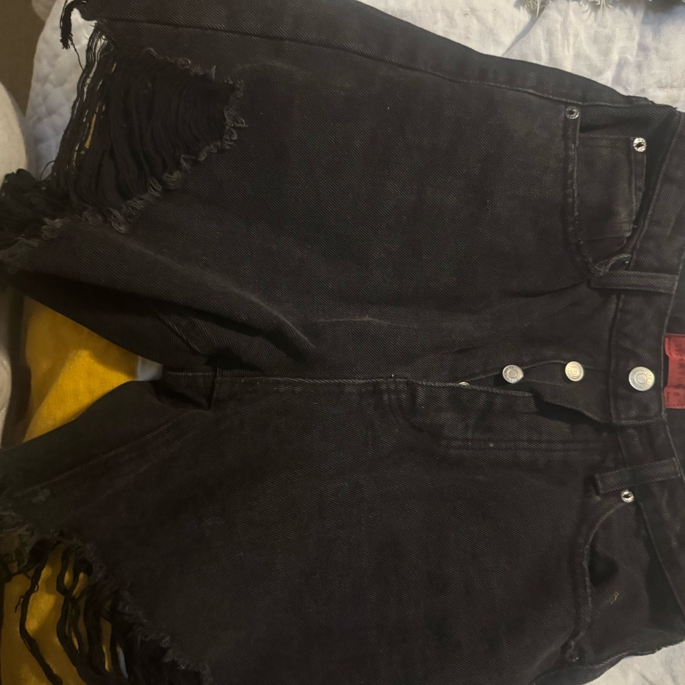 Black Jean shorts